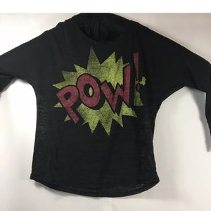 Long Sleeve Sheer Womens Workout Top Size M